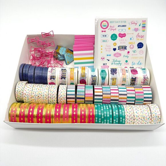 Huge Lot Craftsmart Planner Stationery Washi Stickers Sticky Notes Paper Clips - Picture 1 of 10